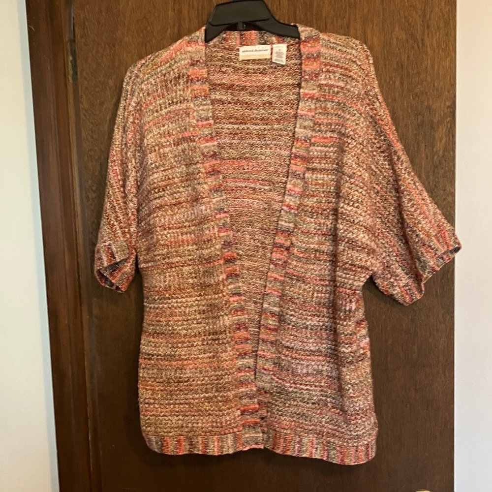 Alfred Dunner Multicolor Knit Cardigan